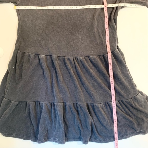 Target Wild Fable Distressed Mineral Wash Tiered Babydoll Sweatshirt Dress - Picture 10 of 11